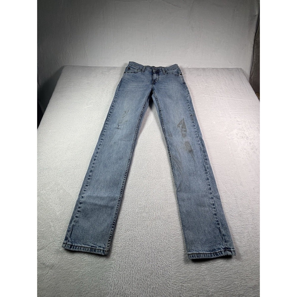 Vintage Levis 511 Jeans Mens 29x30 Blue Skinny Light Wash 100% Cotton Denim Y2K